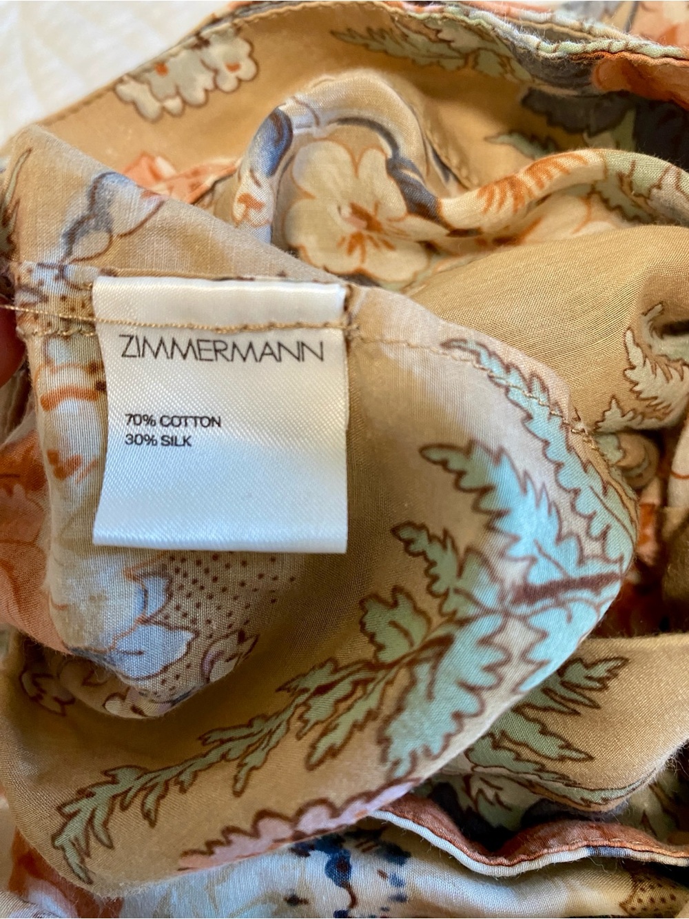 Zimmermann Corsair Floral Cotton Silk Tie Wrap Wide-Leg Pants Size US 6 - Picture 11 of 13